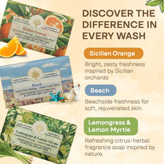 Wavertree & London Lemongrass & Lemon Myrtle soap refreshing daily cleanse