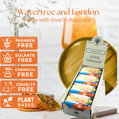 Close-up of Summer Spritz bars showing creamy lather and shea richness.