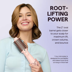 Wavytalk 3-temperature settings and 2-speed options customize heat for gentle styling