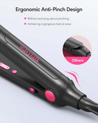 Wavytalk anti-pinch design prevents finger snag during styling