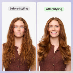 Wavytalk Smooth Barrier spray mist application demonstrates even distribution for sleek results