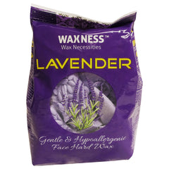 Wax Necessities Lavender face wax beads during application for a smooth finish
