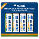 Waxhead zinc oxide lip balm mint provides mineral sun protection for outdoor activities.