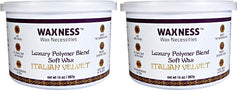 Wax Necessities Velvet Soft Wax tin shows smooth glide for precise waxing