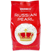 Waxness Russian Pearl hard wax beads pack shows rosins-free formula for gentle professional waxing.