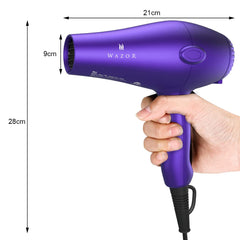 Wazor negative ionic function helps reduce frizz and smooth hair