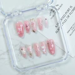 WBRRFJJ silver rhinestones accents nails for sparkling party-ready style.