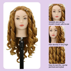 WDQXCQA mannequin head side view highlighting natural hair texture for precise styling practice