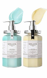 Weilaiya White Truffle Shampoo bottle front for all hair types, frizz control