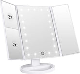 WEILY vanity mirror with 21 LEDs for bright, natural lighting during makeup routines.