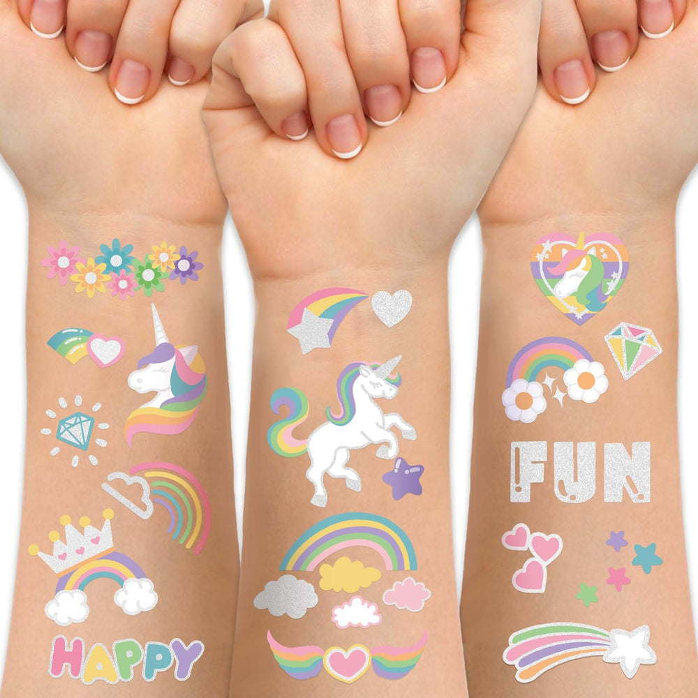 Weipbwor unicorn tattoo large design for bold party looks and easy application.