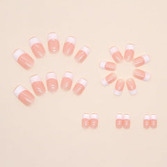 WEIXIWUYU pink reusable nails with glue-on design for quick fixes