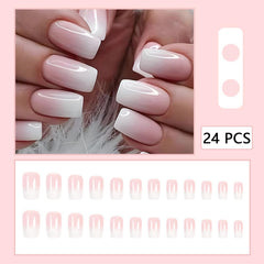 WEIXIWUYU 24-piece press-on nails with quick-glue options