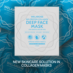 Welaroise hydrogel mask application scene ready to hydrate and firm.