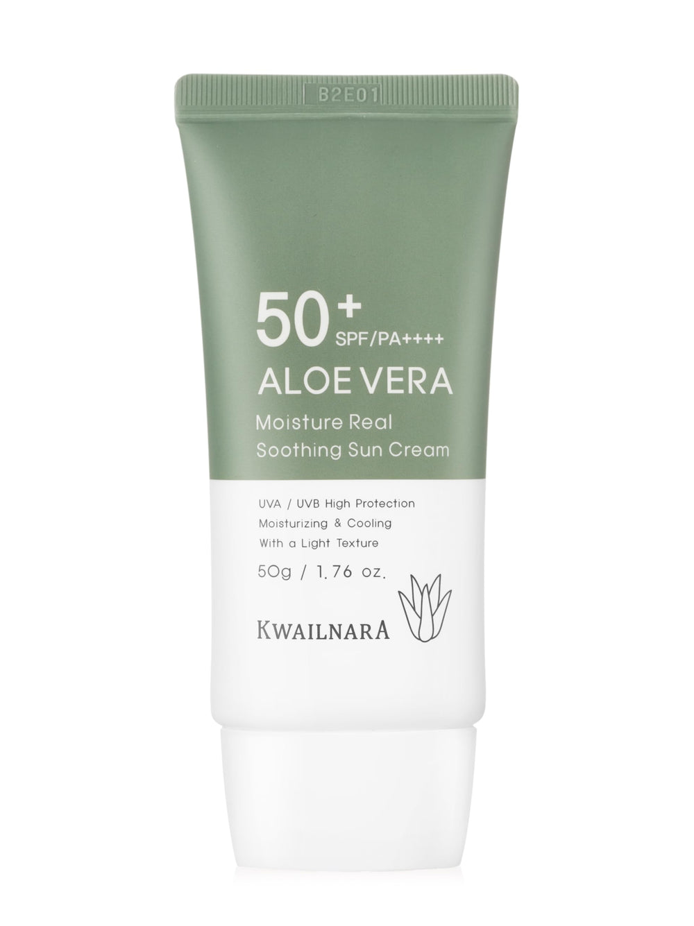 WELCOS KWAILNARA Aloe Vera Sun Cream tube provides soothing hydration and SPF protection.