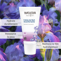 Close-up of the cream's silky texture gliding on skin at night.