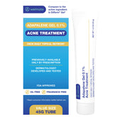 WELMATE Adapalene Gel 0.1% two-tubes on display for long-term acne care