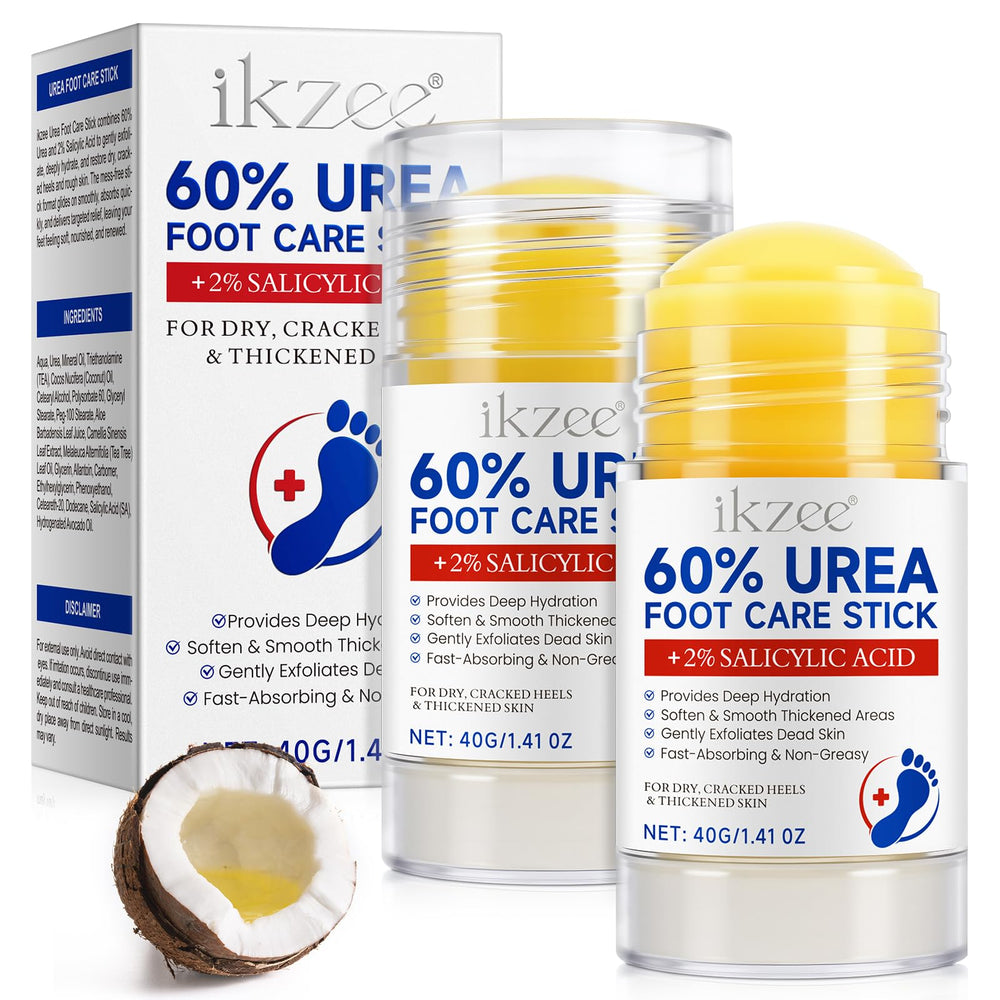 Weluno Urea Cream Stick 60% for deep hydration of dry heels.