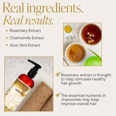 Chamomile extract close-up in WEN conditioner for gentle hydration