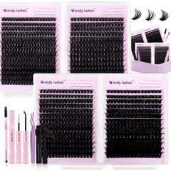 Wendy Lashes clusters kit 980 pcs for dramatic, full lash sets