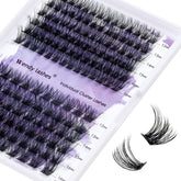 Wendy Lashes individual cluster lashes with C/D curl in 12-16mm length for easy daily wear.