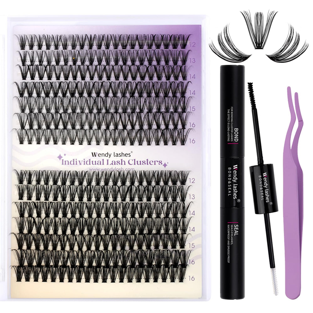 Wendy Lashes lash clusters kit setup for at-home DIY lashes