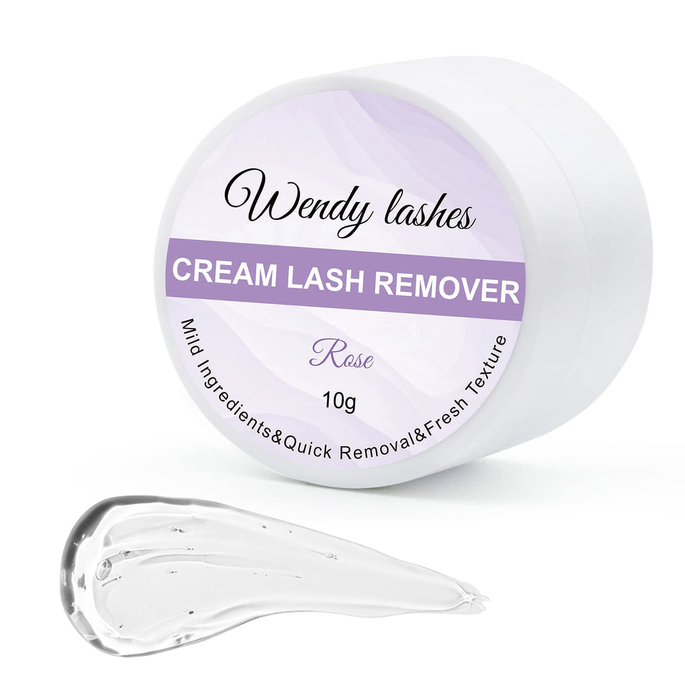 Wendy Lashes lash remover bottle shows quick glue dissolution for extensions