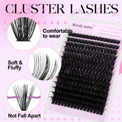 Wendy Lashes mascara brush to blend clusters into a seamless finish.