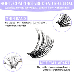 Wendy Lashes soft matte-black cluster lashes with knot-free finish for natural looks.