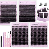 Wendy Lashes wispy clusters kit pack for salon-quality home lashes