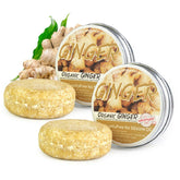 WenFeng ginger soap bar closeup shows natural texture for gentle scalp cleansing.