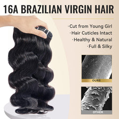 WEQUEEN body wave bundles 20-inch silky soft texture ready for versatile styling.