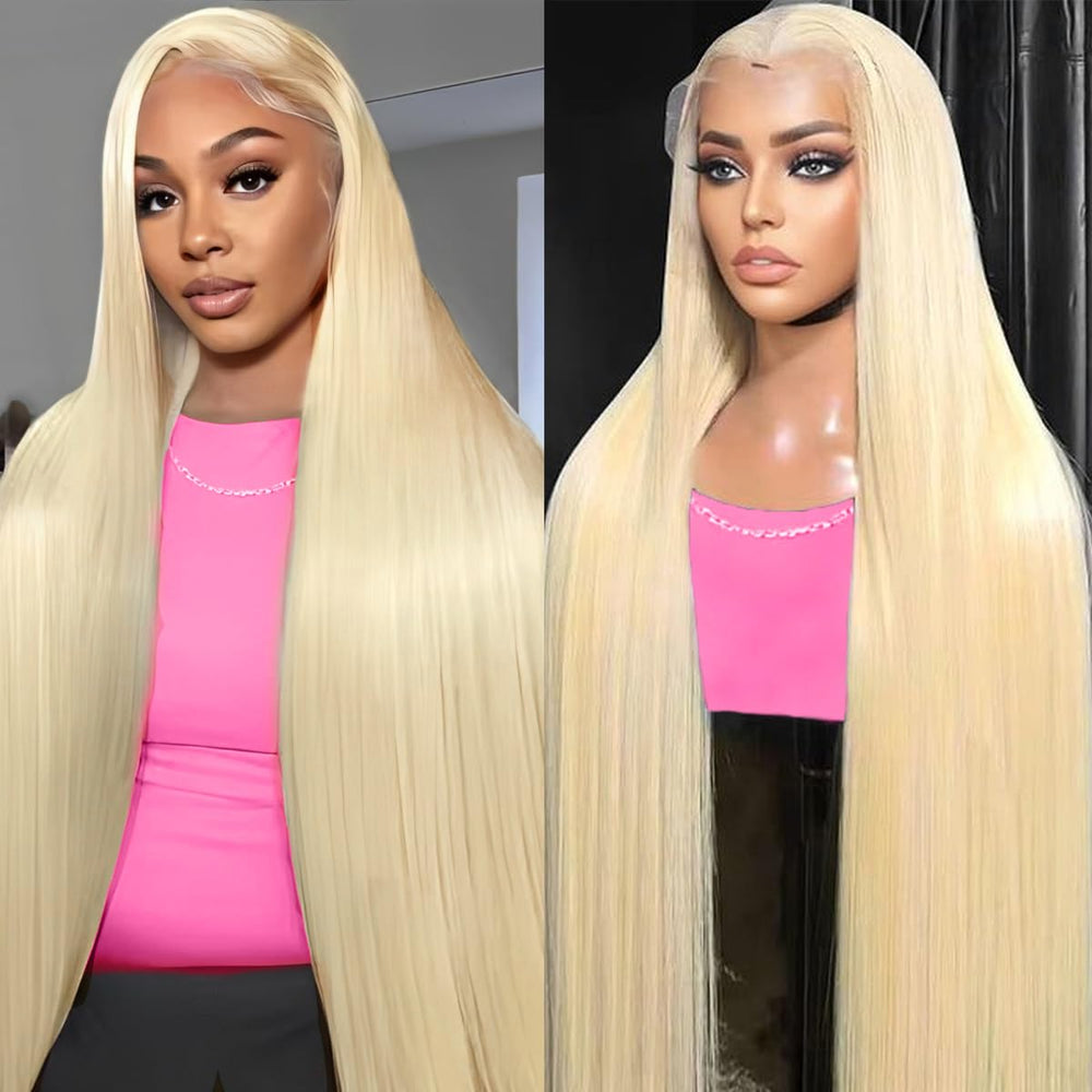 werkueen 32 inch 613 lace front wig showing natural scalp for daily wear