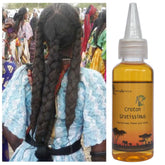 West African Scalp Awaken Oil bottle, promotes scalp nourishment for fuller-looking hair.