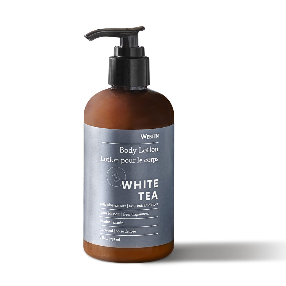 Westin White Tea Aloe bottle with pump for easy daily application.