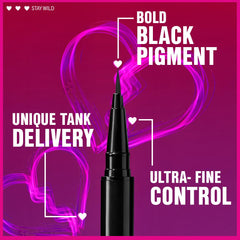 wet n wild swatch on skin reveals deep black pigment for bold looks