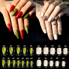 Whisrvival almond and round nail sizes for natural fit.