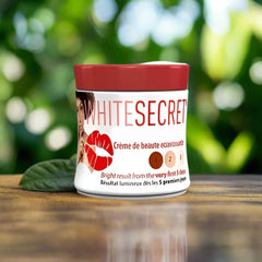 White Secret Brightening Cream packaging showing 320ml size and benefits