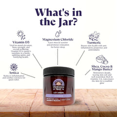 Wholesome Hippy Calm Body Cream texture closeup showing smooth absorption.
