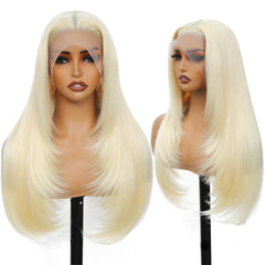 WIGAGA Blonde 13x4 lace-front wig with natural hairline for daily wear