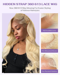 Wigcool drawstring 360 body wave provides easy installation and versatile styling.