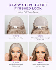 Wigcool Glueless HD Lace Front Wig with Drawstring for quick fitting