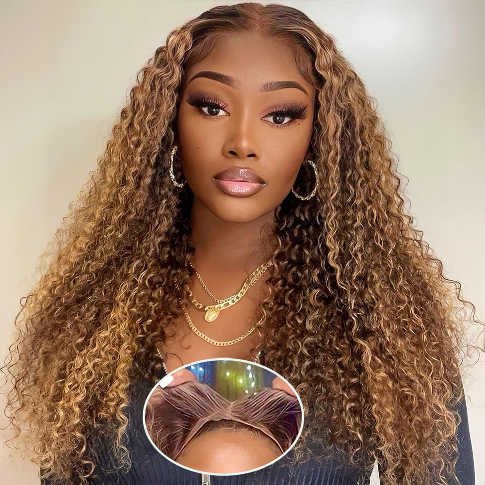 Wighottie highlight ombre 4/27 lace-front wig for versatile styling.