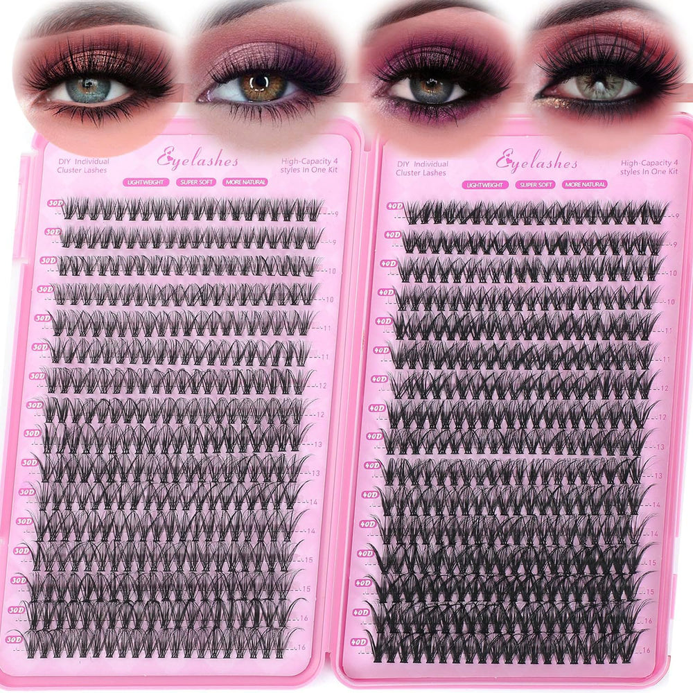 WIGICD Manga Lash Clusters kit with D curl for a soft, natural finish.