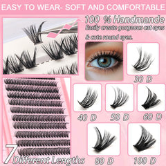 WIGICD lash tools, tweezer and brush, for beginner-friendly application.