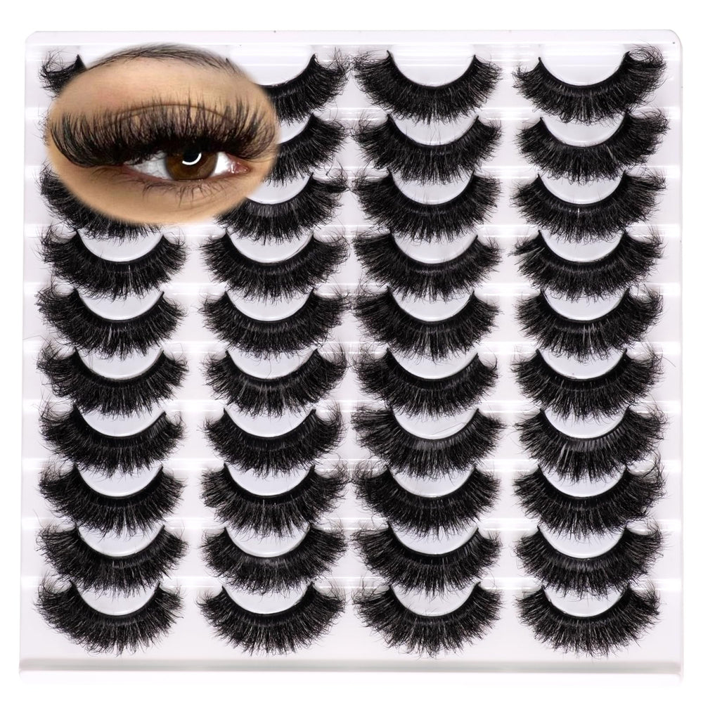 Wikbik Mink Lashes Fluffy 20mm Stirps for bold cat-eye looks all day