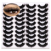 Wikbik Mink Lashes Fluffy 20mm Stirps for bold cat-eye looks all day
