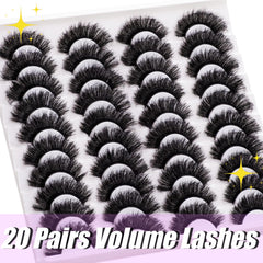 Wikbik Mink Lashes Fluffy 20mm Stirps delivering dramatic yet wearable volume