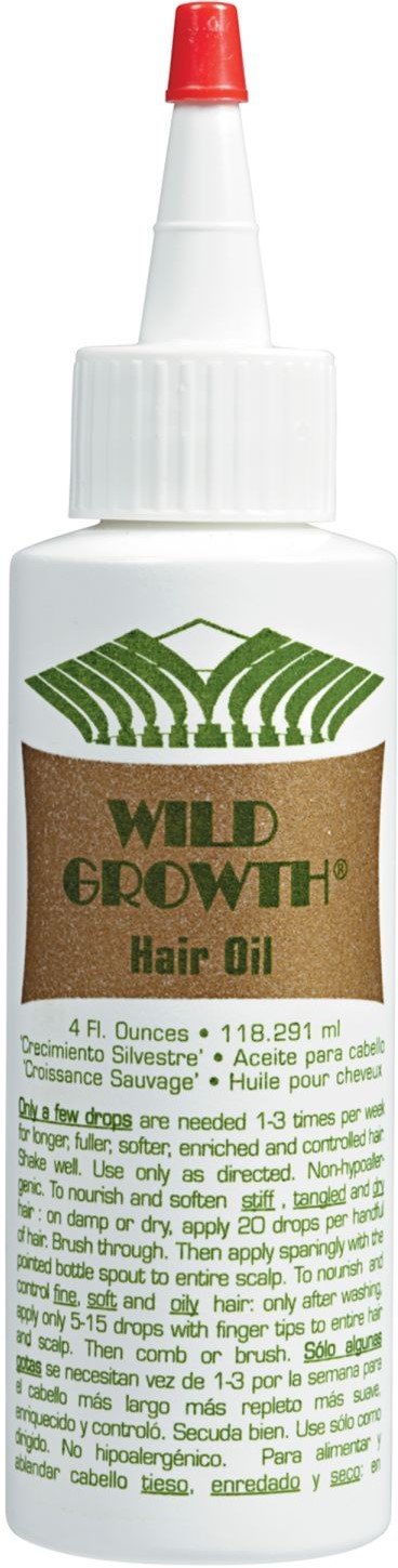 Wild Growth Hair Oil 4 Oz bottle providing hydration and smoothness.