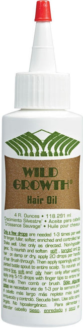 Wild Growth Hair Oil 4 Oz bottle providing hydration and smoothness.